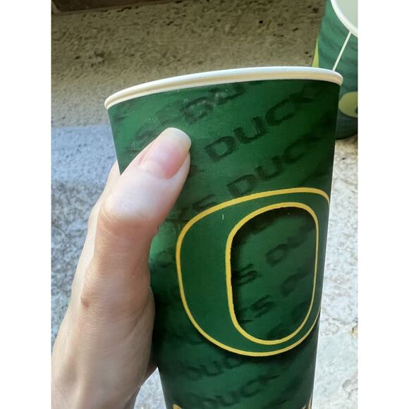 Set of 2 Oregon Ducks 3D Spirit Cups Drinking Football - Picture 4 of 5